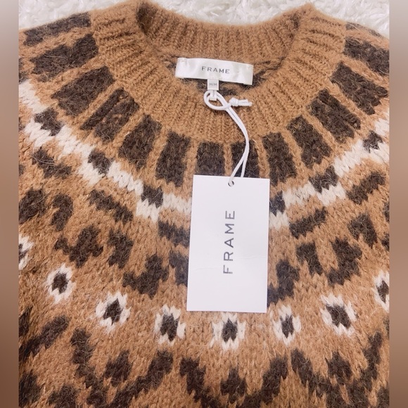 NWT Frame Fair Isle Sweater in Brown - Picture 10 of 11